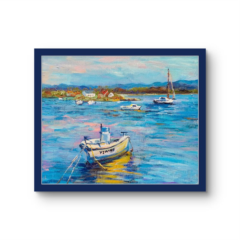 The Waiting Boat Acrylic On Canvas Panel 9X11